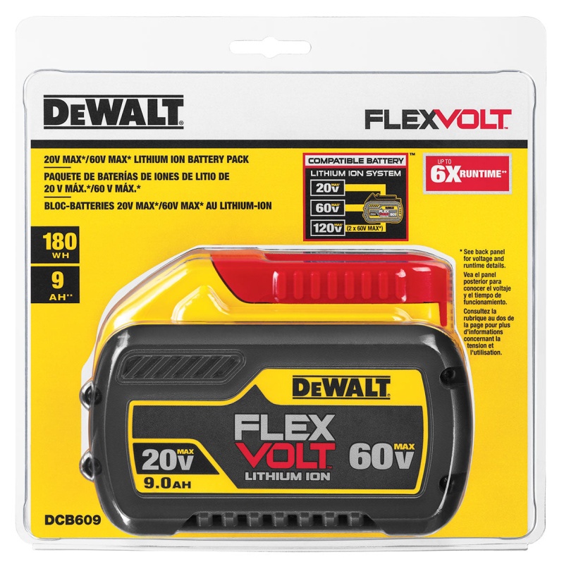 DeWALT DCB609 20/60V 9.0Ah MAX FLEXVOLT Lithium-Ion Battery - Image 8