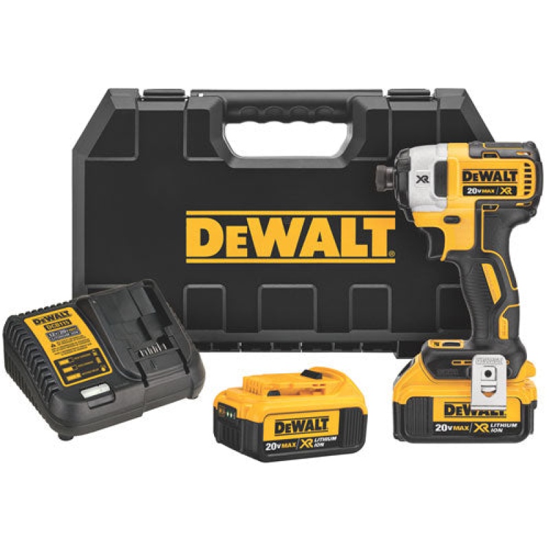 DeWALT DCF887M2 20V 1/4-Inch 4.0Ah 3-Speed Brushless Impact Driver Kit