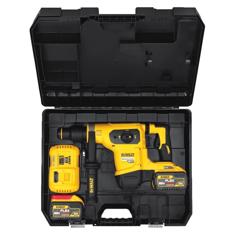 DeWALT DCH481X2 60V 9/16-Inch SDS-MAX Combination Hammer Driver Kit - Image 3