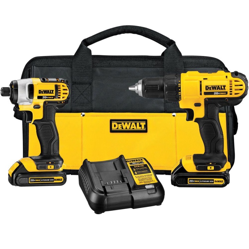 DeWALT DCK240C2 20V Compact Drill Driver/Impact Driver Combo Kit