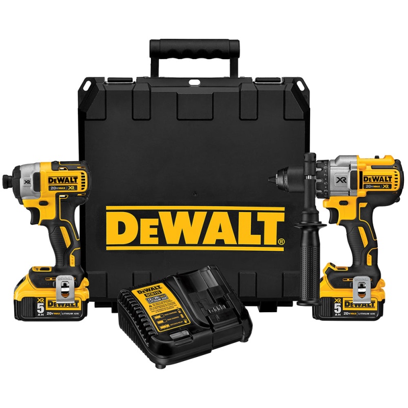 DeWALT DCK299P2 20V Lithium-Ion Hammerdrill and Impact Driver Combo Kit