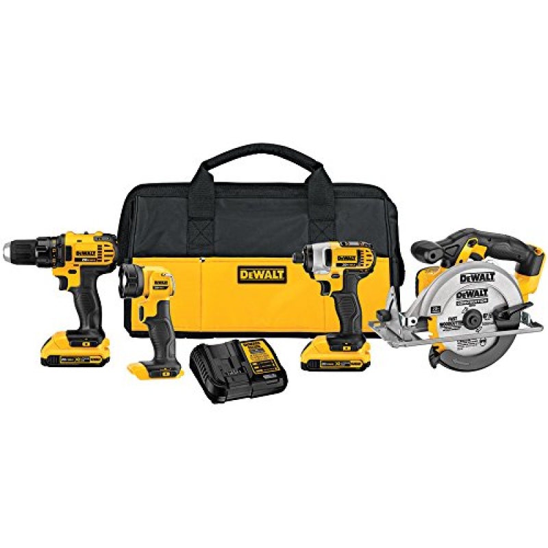 DeWALT DCK421D2 20V MAX Cordless Lithium-Ion 4-Tool Combo Kit