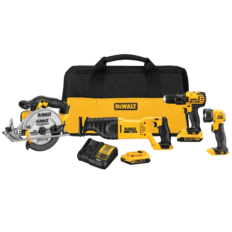 DeWALT DCK423D2 20V 4-Tool Max Compact Lithium-Ion Combo Kit