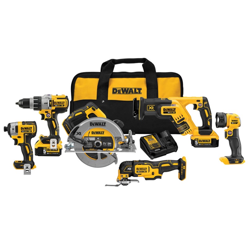 DeWALT DCK694P2 20V 6-Tool Cordless Drivers and Saws Combo Kit