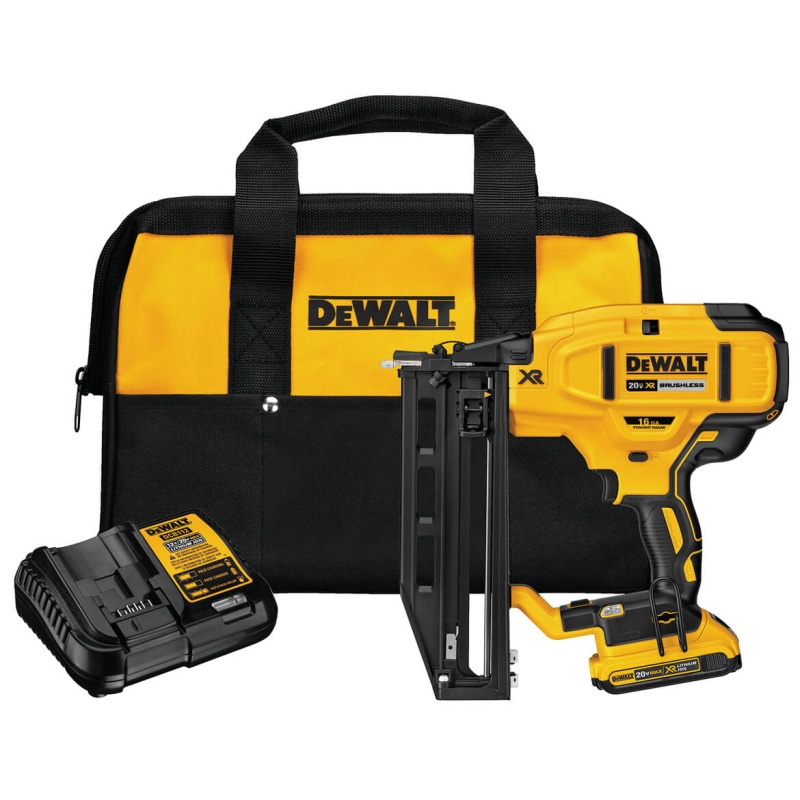 DeWALT DCN662D1 20V MAX XR 16-Gauge 2.0Ah Cordless Straight Finish Nailer Kit