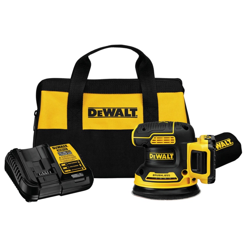 DeWALT DCW210D1 20V 5-Inch 2.0Ah Brushless Random Orbital Sander Kit