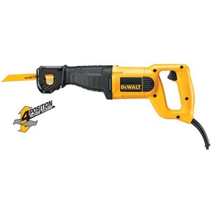 DeWALT DWE304 10 Amp Reciprocating Saw Tool Flush Cutting 4 Position Blade Clamp - Image 3