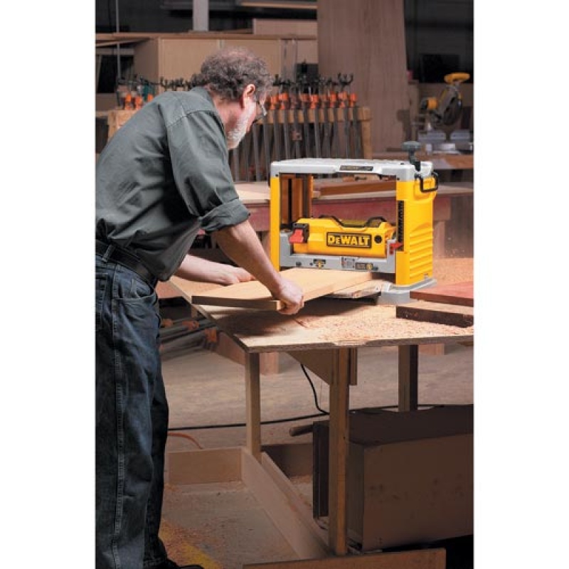 DeWALT DW734 12-1/2" Thickness Three Knife Head Wood Planer Tool - 15 Amp - Image 2