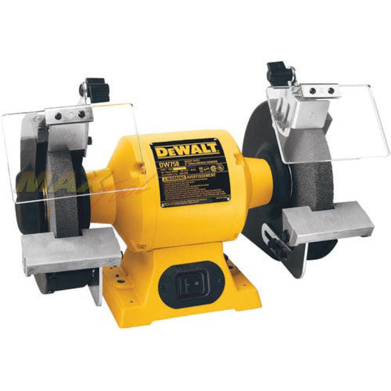 DeWALT DW758 8" Heavy-Duty Bench Top 36 60 Grit Grinder Tool - 3/4 HP 3600 RPM