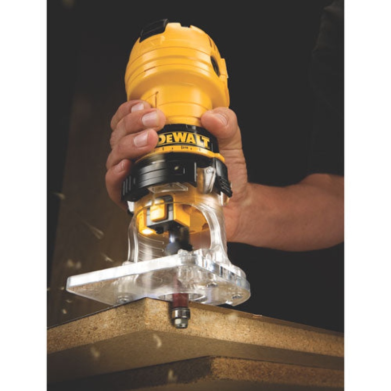 DeWALT DWE6000 1/4" Collet Single Speed Laminate Trimmer Cutter - Electric - Image 2