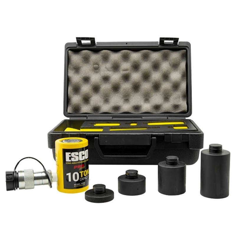 ESCO 10316 Stak-Able 10 Ton Hydraulic Ram Kit with 1??, 2??, and 3?? Extensions - Image 2