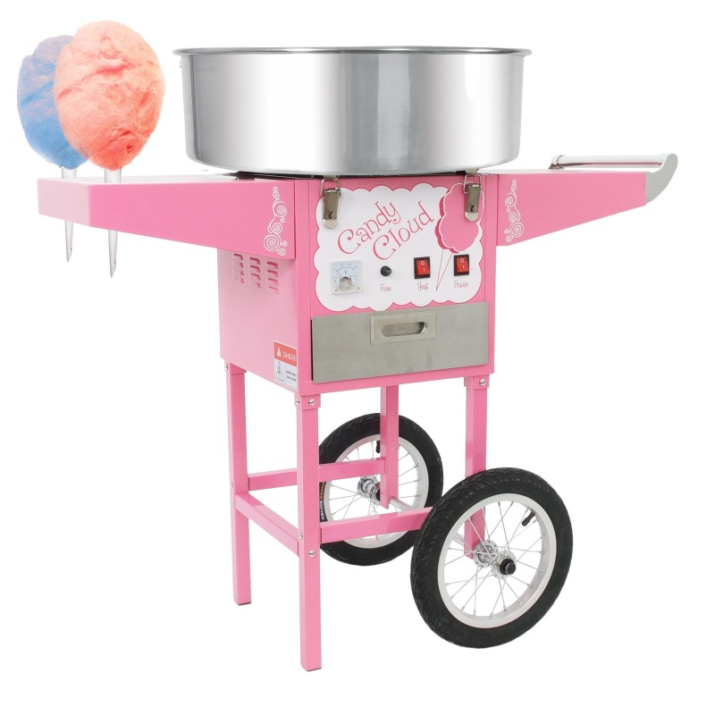 Funtime FT1000 Commercial Style Candy Cloud Cotton Hard Candy Machine Floss Maker Cart