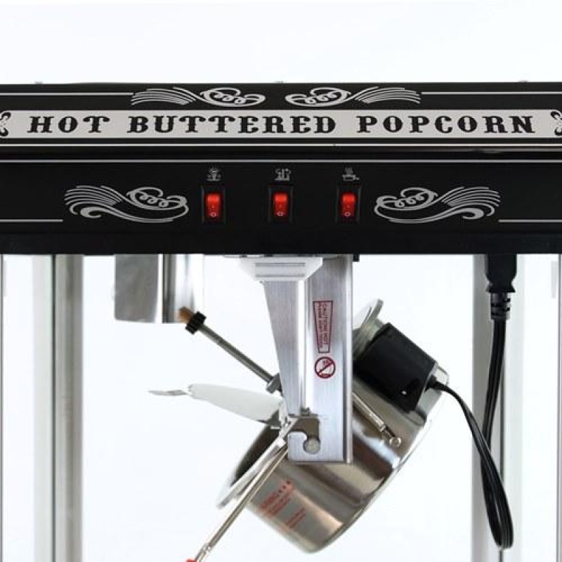 FunTime FT825CB 8oz Black Bar Table Top Popcorn Popper Maker Machine - Image 9