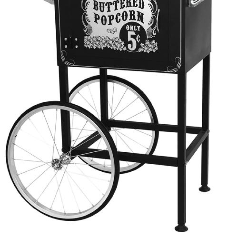 FunTime FT860CB 8oz Premium Black Popcorn Popper Machine Maker Cart Vintage - Image 20