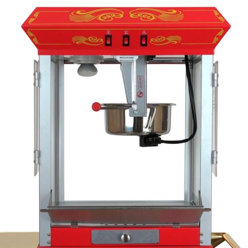 FunTime FT860CR 8oz Premium Red/Gold Popcorn Popper Machine Maker Cart Vintage - Image 10