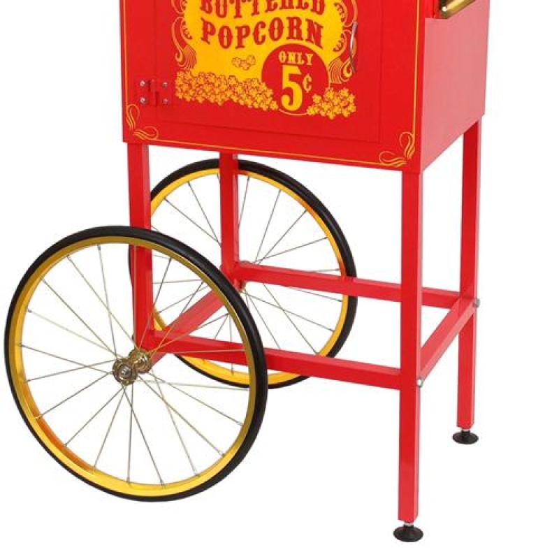 FunTime FT860CR 8oz Premium Red/Gold Popcorn Popper Machine Maker Cart Vintage - Image 14