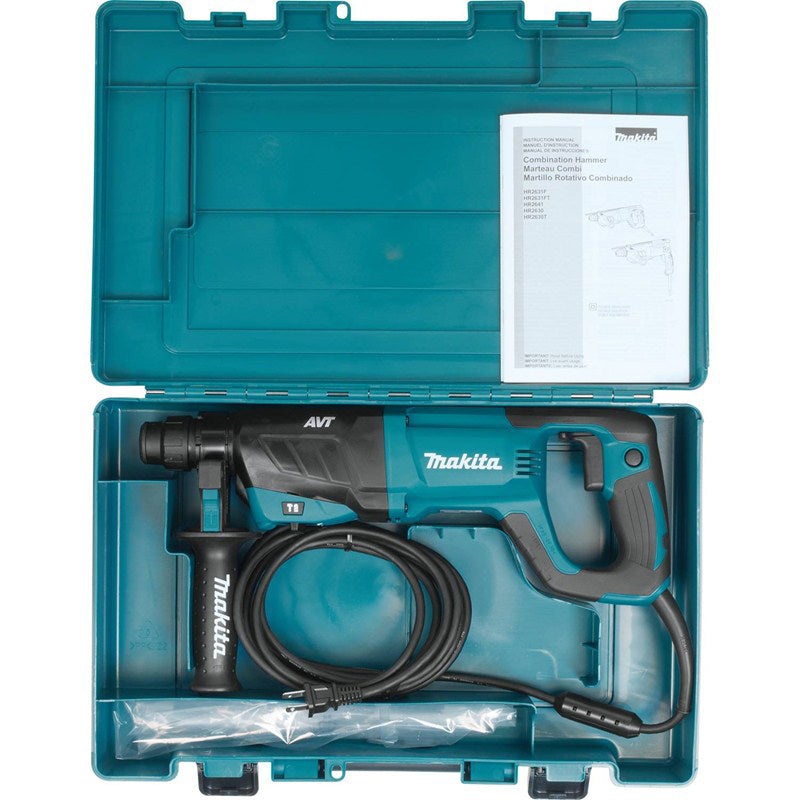 Makita HR2641X1 SDS-PLUS AVT Rotary Hammer with Case and 4-1/2" Angle Grinder - Image 2