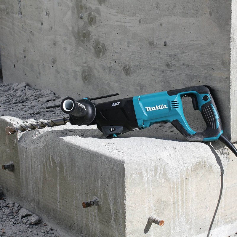 Makita HR2641X1 SDS-PLUS AVT Rotary Hammer with Case and 4-1/2" Angle Grinder - Image 5