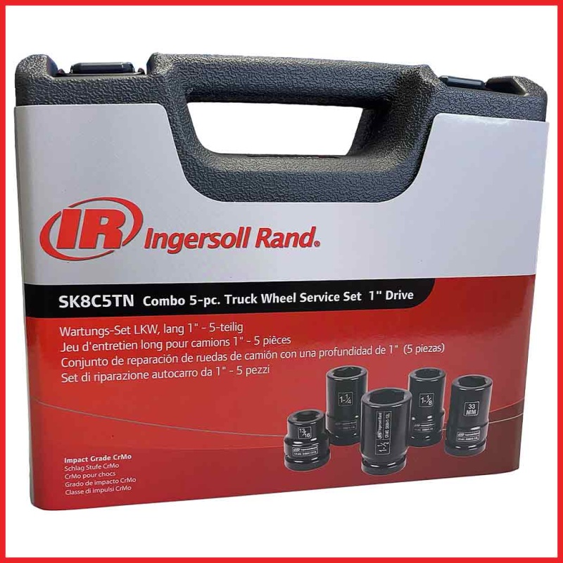 Ingersoll Rand | 1?? Drive SAE and Metric Deep Impact Socket 5-Piece Truck Service Set (SK8C5TN) - Image 3