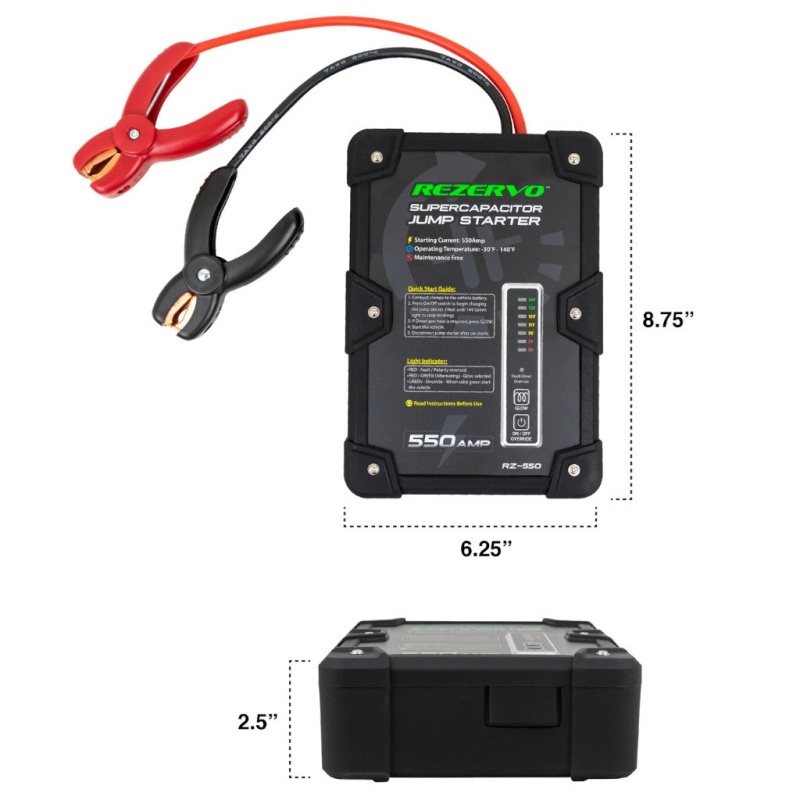 Jackco | Rezervo Super-Capacitor Batteryless Jump Starter (RZ-550) - Image 3