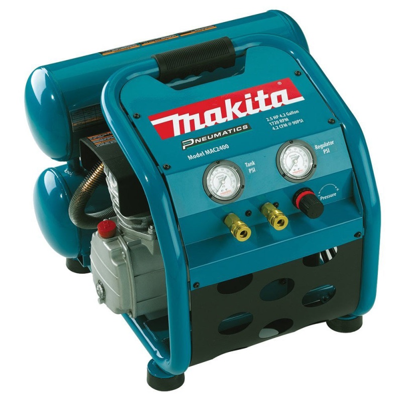 Makita MAC2400 2.5 Hp Cast Iron Roll-Cage Big Bore Air Compressor