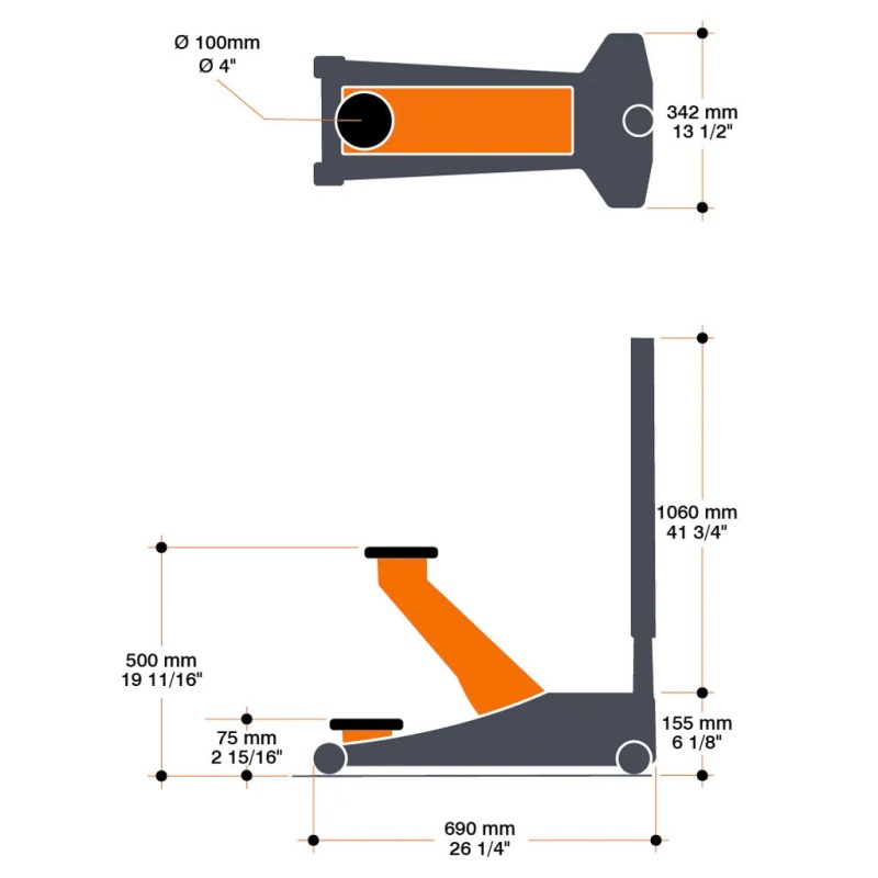 Martins | Low Profile 2-Ton Floor Jack (MFJ-2T) - Image 2