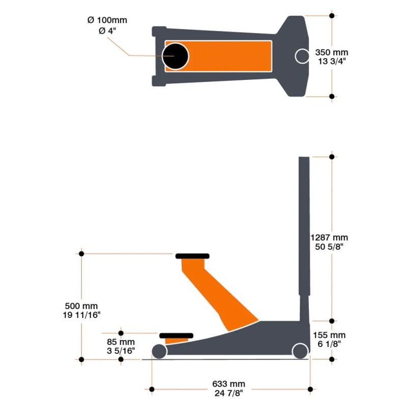 Martins | Low Profile 3-Ton Floor Jack (MFJ-3T) - Image 2