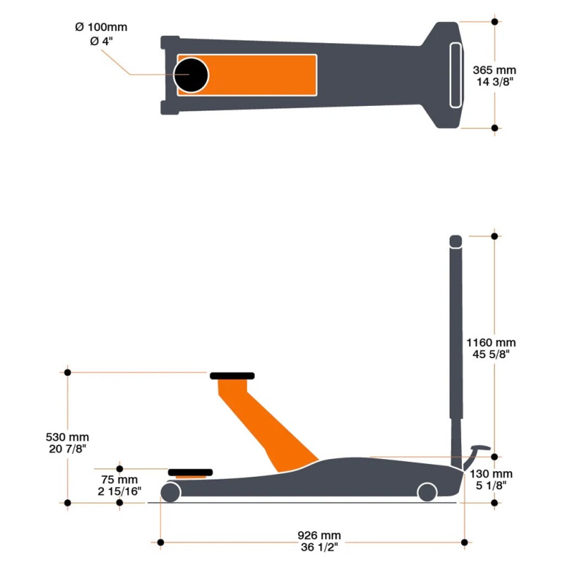 Martins | Professional Long Reach 2-Ton Floor Jack (MFJ-PL2T) - Image 3