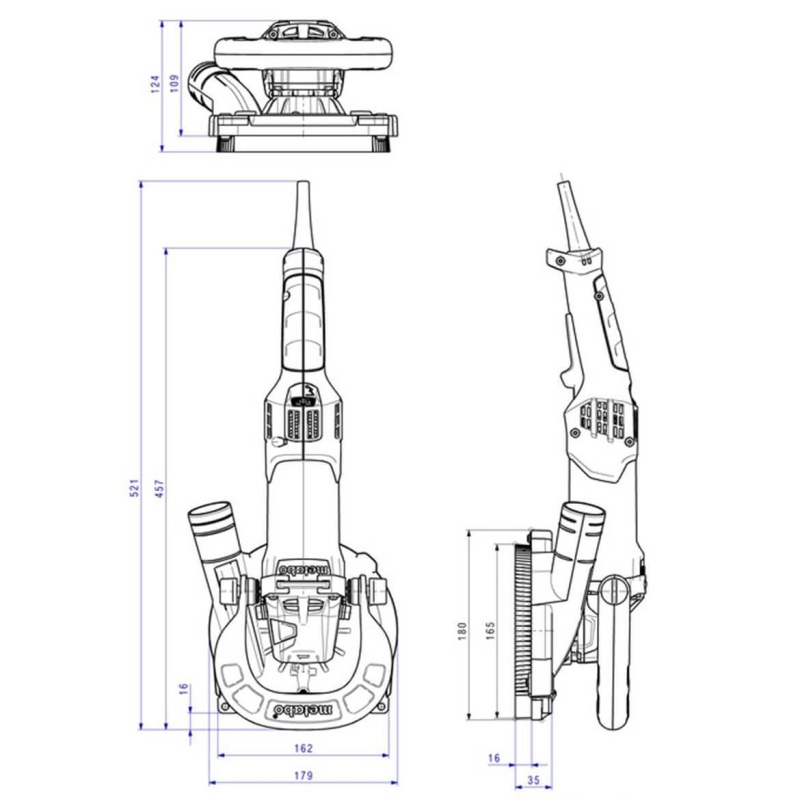 Metabo RSEV 19-125 RT 5-Inch 15-Amp Concrete Renovation Grinder - 603825750 - Image 3