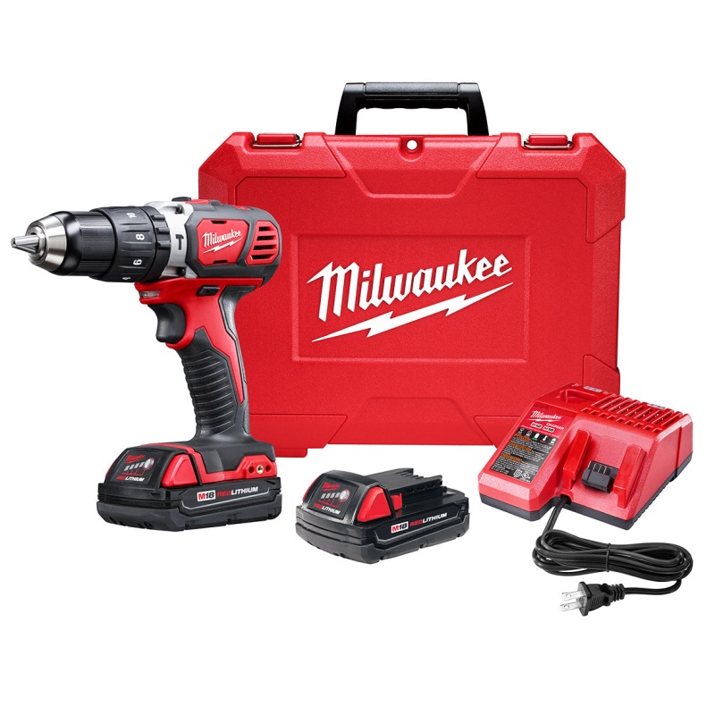 Milwaukee 2607-22CT M18 18V Compact 1/2" Hammer Drill/Driver w/ Batteries