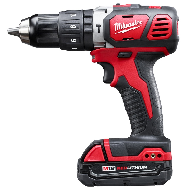 Milwaukee 2607-22CT M18 18V Compact 1/2" Hammer Drill/Driver w/ Batteries - Image 2