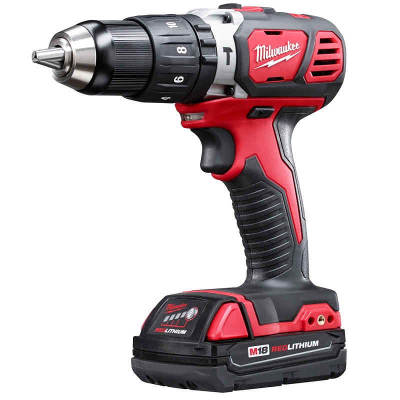 Milwaukee 2607-22CT M18 18V Compact 1/2" Hammer Drill/Driver w/ Batteries - Image 3