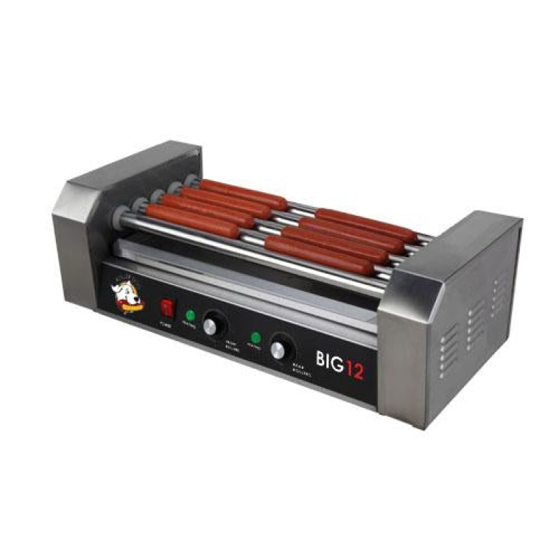 Roller Dog RDB12SS Commercial Style 12 Hot Dog 5 Roller Grill Cooker Machine - Image 4