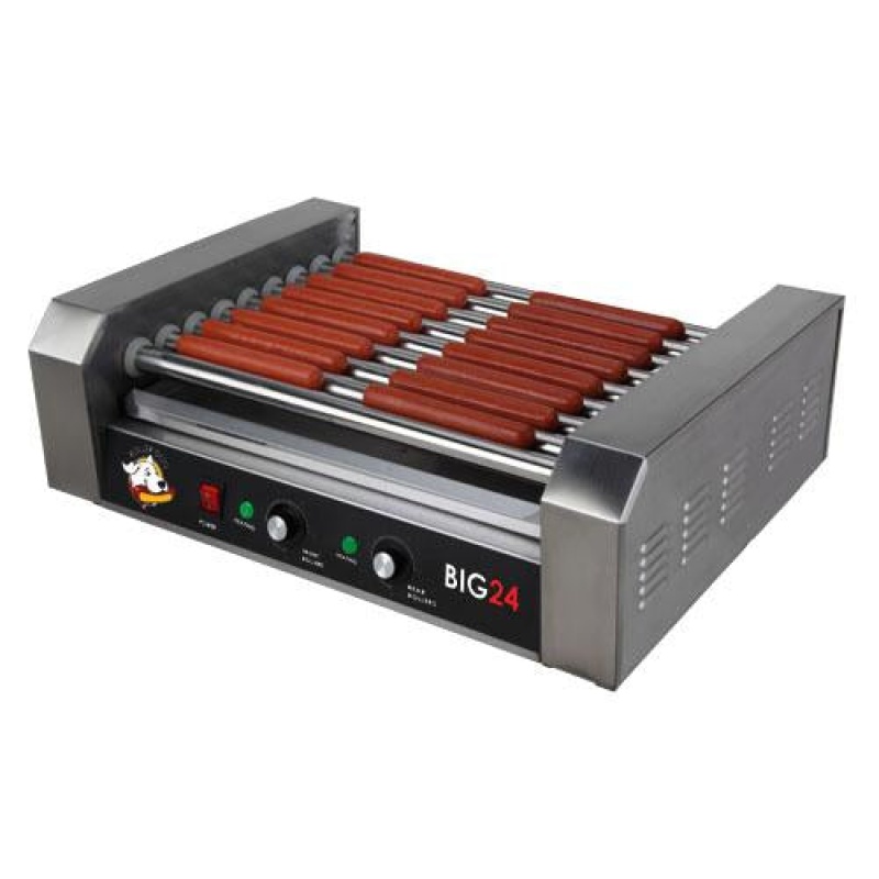 Roller Dog RDB24SS Commercial Style 24 Hot Dog 9 Roller Grill Cooker Machine