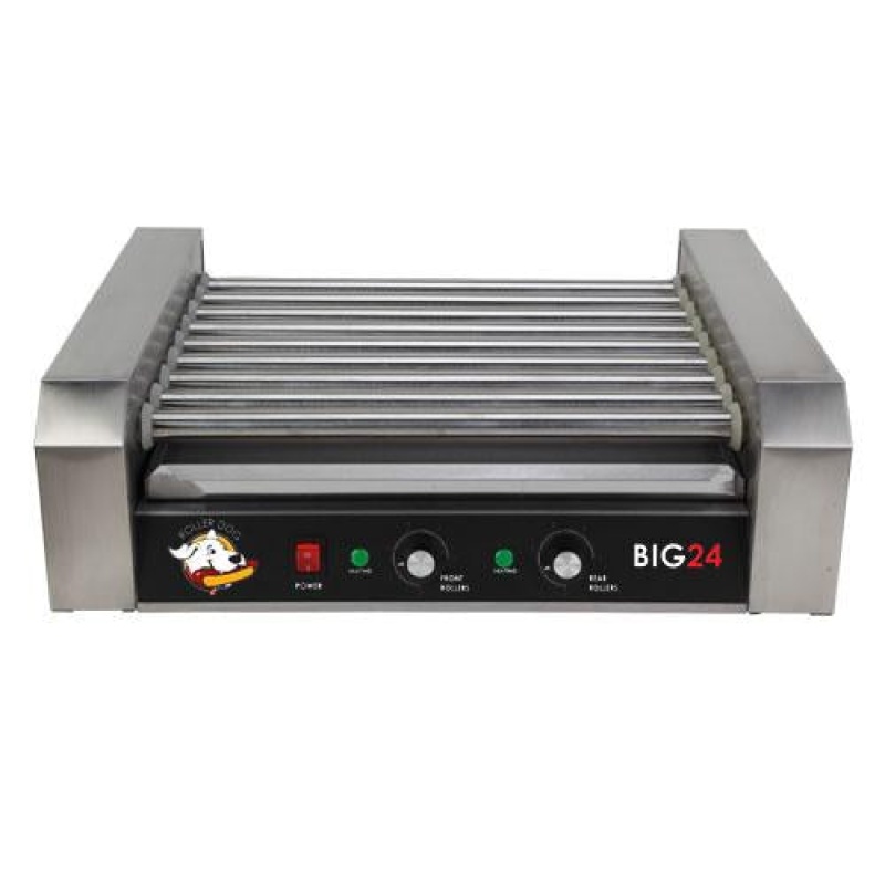 Roller Dog RDB24SS Commercial Style 24 Hot Dog 9 Roller Grill Cooker Machine - Image 4