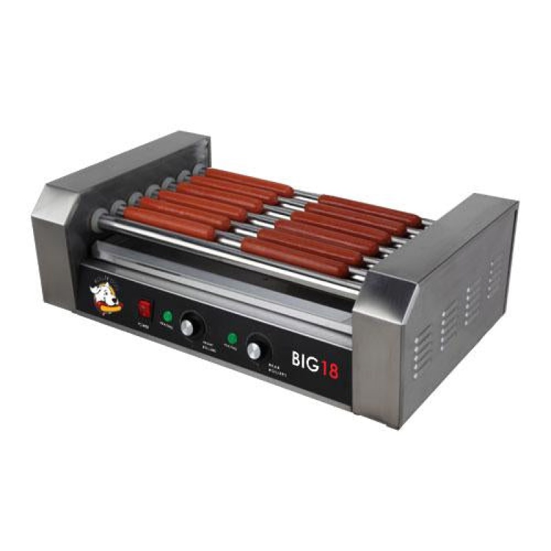 Roller Dog RDB18SS Commercial Style 18 Hot Dog 7 Roller Grill Cooker Machine