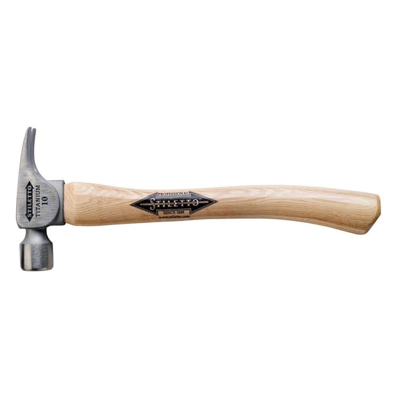 Stiletto FH10C 14.5-Inch 10-Oz Titanium Smooth Curved Hickory Handle Hammer - Image 2