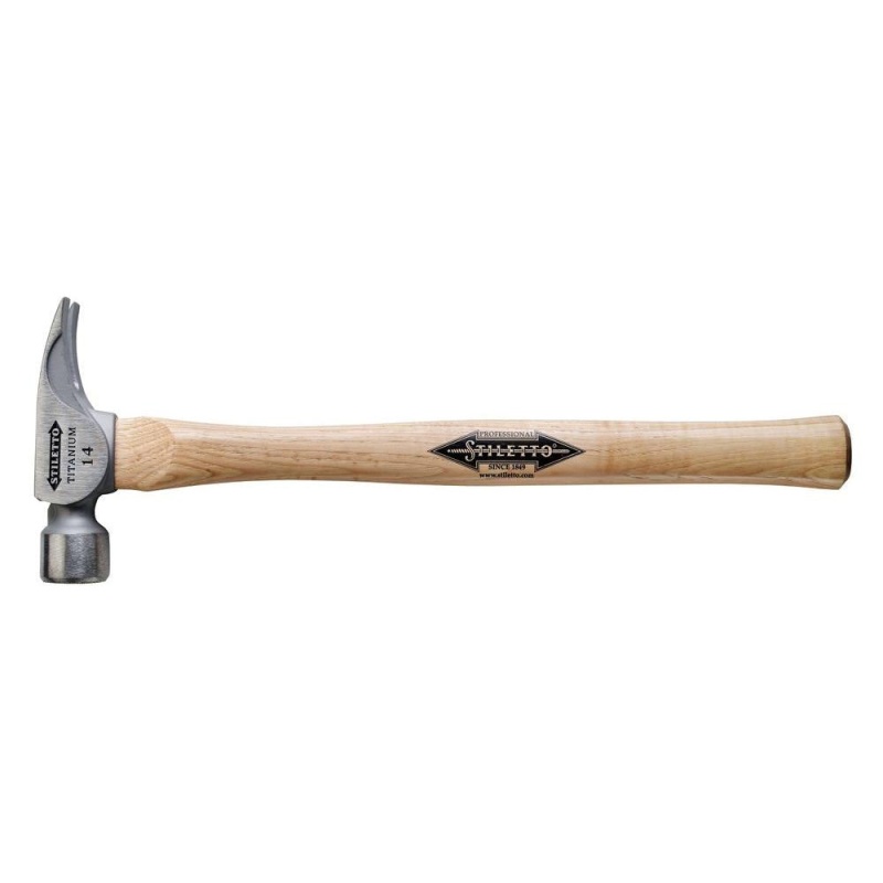 Stiletto TI14MS 18-Inch 14-Oz Titanium Milled Straight Hickory Handle Hammer - Image 2