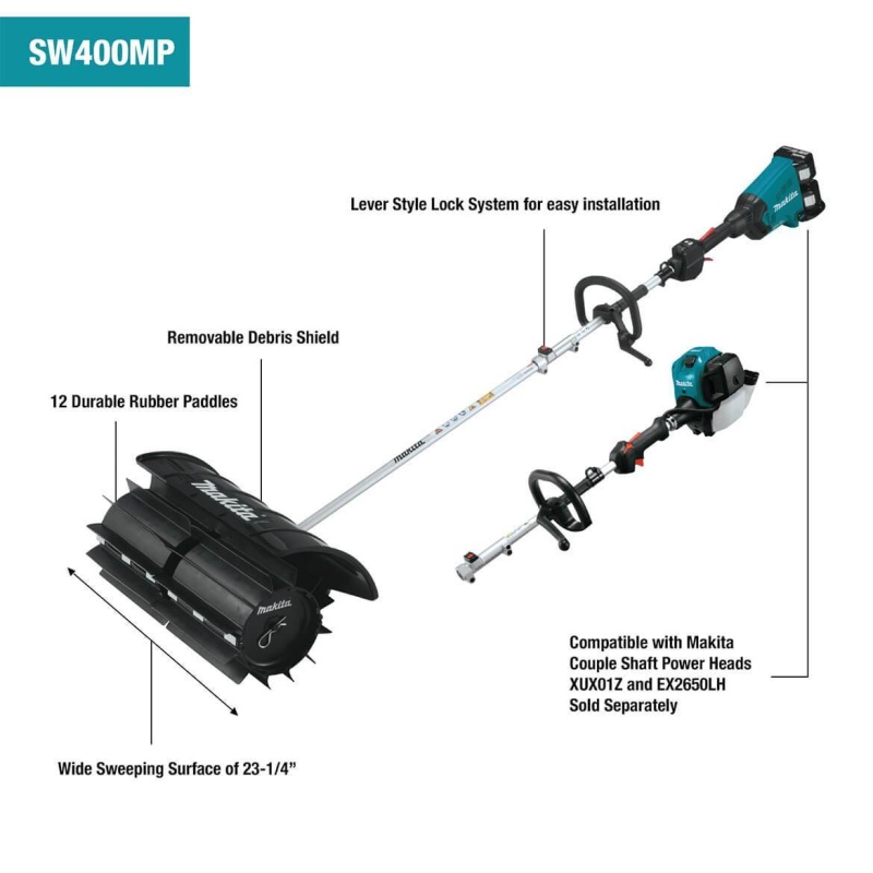 Makita SW400MP 23-1/4-Inch Paddle Sweep Shaft Power Head Attachment - Image 3