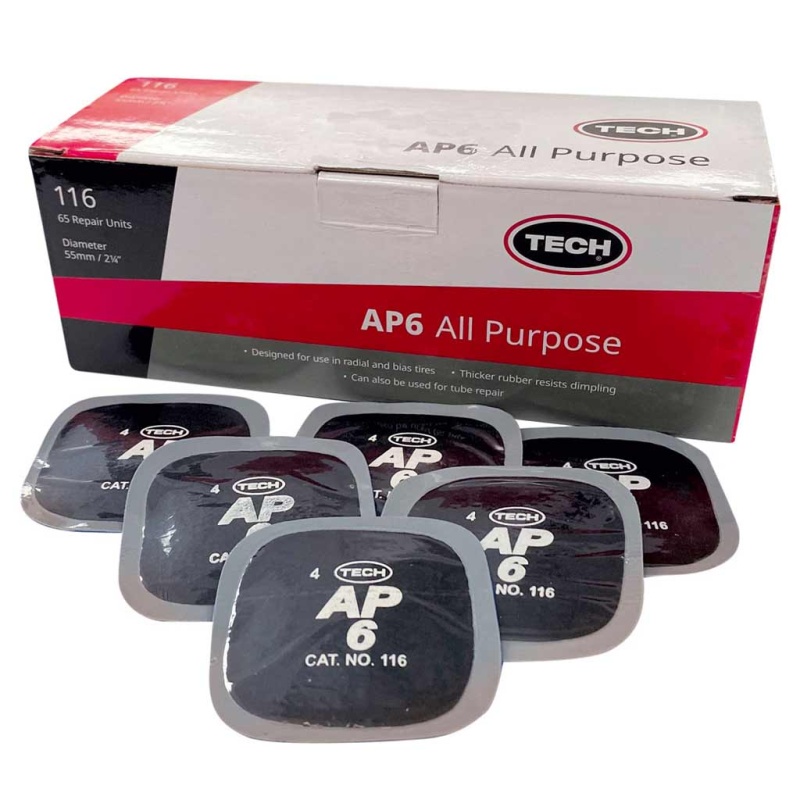 TECH | AP6 All-Purpose Square 2-1/4?? Tire Patch Repair Unit - Box of 65 (116T) - Image 2