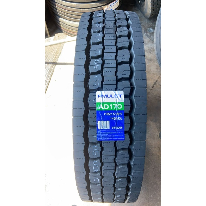 Set of 2 Tires 11R22.5 Amulet AD170 Drive Closed Shoulder 16 Ply Commercial Truck