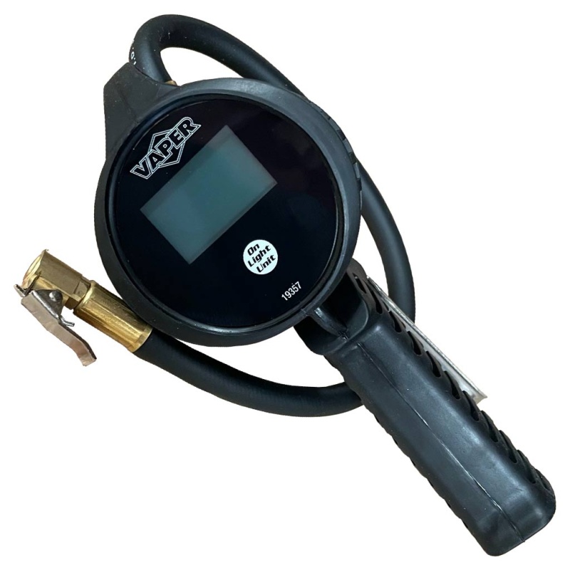 Titan Tools 19357 Vaper Digital Tire Inflator Gauge 0-174 psi with Backlit LCD Display & 22?? Hose