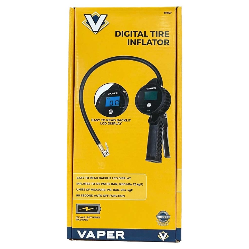 Titan Tools 19357 Vaper Digital Tire Inflator Gauge 0-174 psi with Backlit LCD Display & 22?? Hose - Image 3