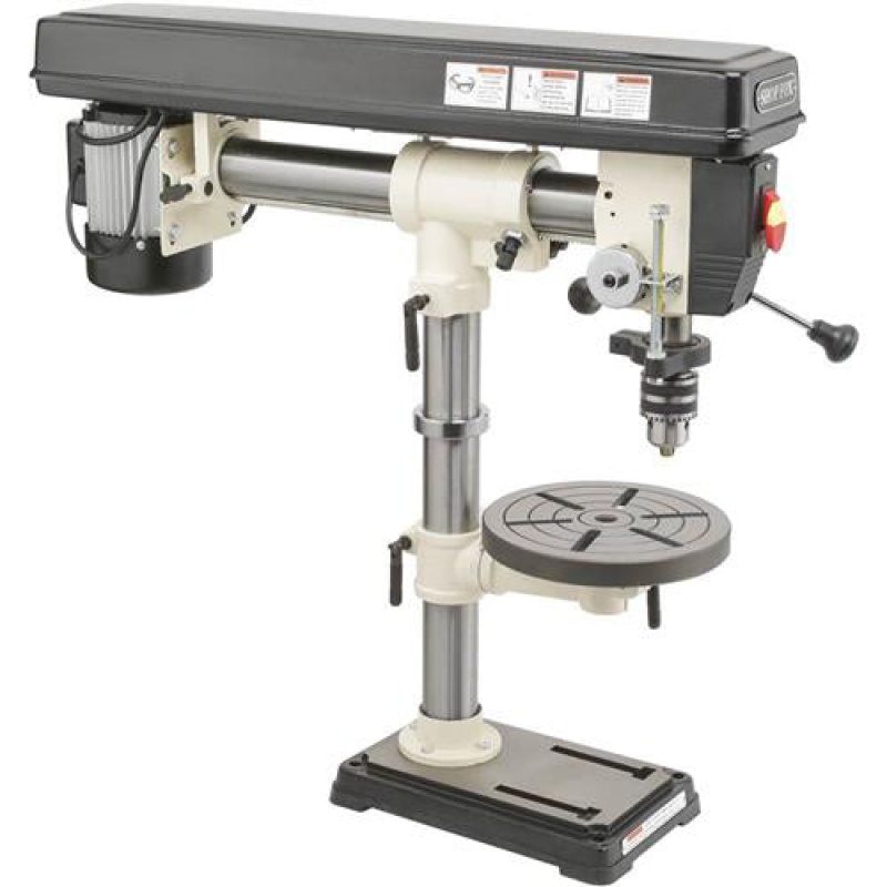 Shop Fox W1669 1/2 Hp 34" 5 Speed Benchtop Radial Drill Press w/ Cast Iron Table - Image 2