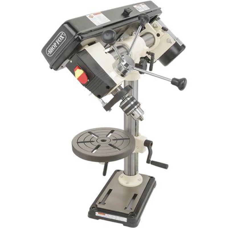 Shop Fox W1669 1/2 Hp 34" 5 Speed Benchtop Radial Drill Press w/ Cast Iron Table - Image 3