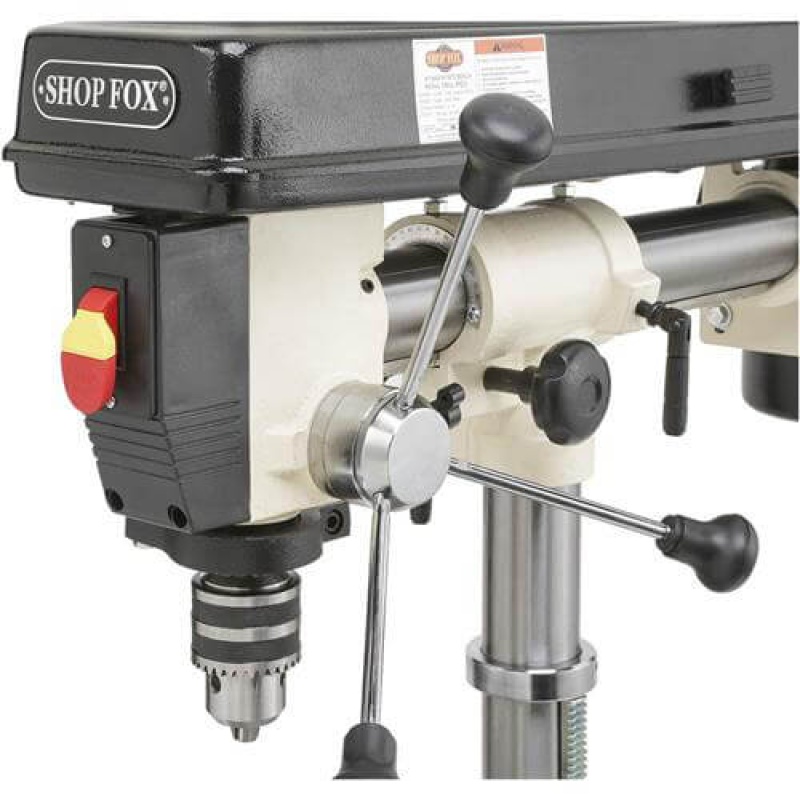 Shop Fox W1669 1/2 Hp 34" 5 Speed Benchtop Radial Drill Press w/ Cast Iron Table - Image 6