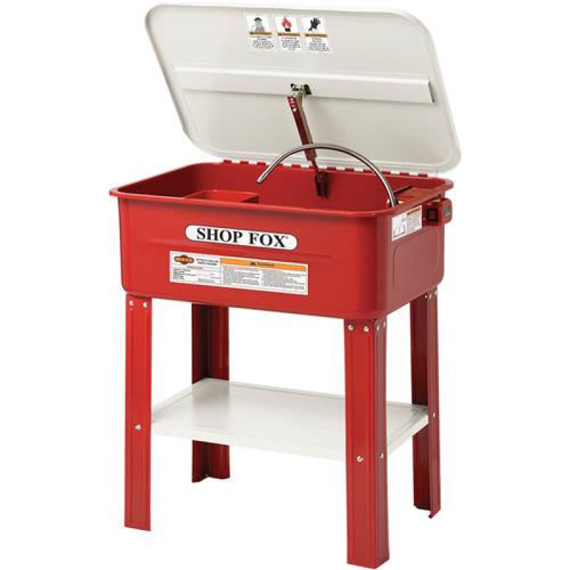 Shop Fox W1760 20 Gallon Parts Washer  Heavy-Duty Welded Steel Unit