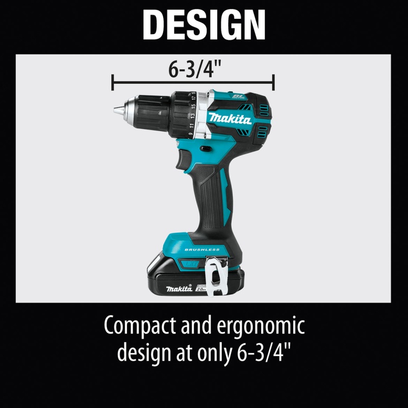 Makita XFD12R 18-Volt 1/2-Inch 2.0Ah Compact Cordless Driver-Drill Kit - Image 7