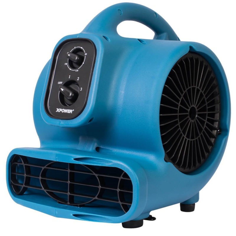 XPower P-230AT 1/4-Hp 2.3-Amp 925-Cfm Electric Mini Mighty Air Mover - Blue - Image 3