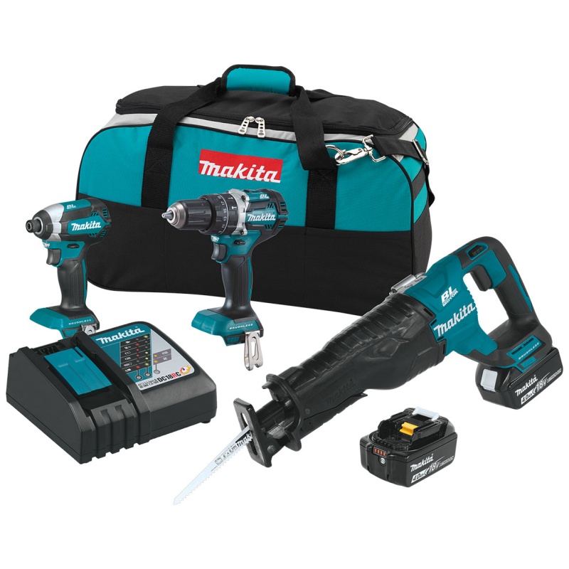 Makita XT328M 18-Volt 4.0Ah 3-Tool LXT Lithium-Ion Brushless Cordless Combo Kit